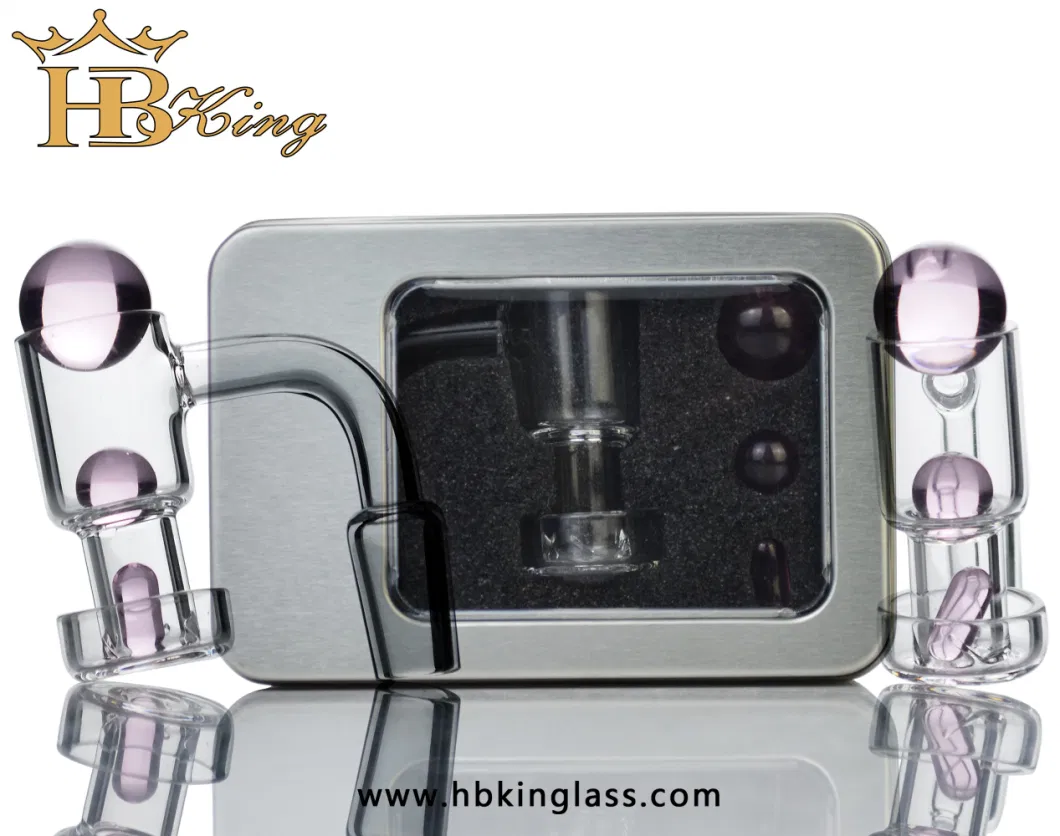 Metal Box Packing Smoking Accessories with Pearl Top Selling Quartz Banger